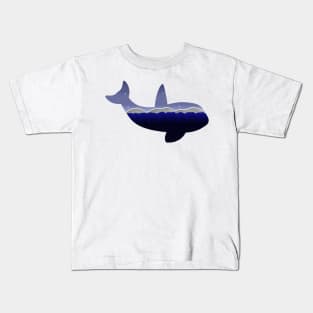 Killer Whale Silhouette w/ Arctic Scene Kids T-Shirt